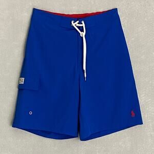 Polo Ralph Lauren Men's XS Swim Trunks Pockets Drawstring Waist Royal Blue NEW